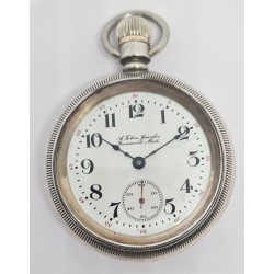 Hapden Watch Co. Huge Silver Pocket Watch - White, 1885