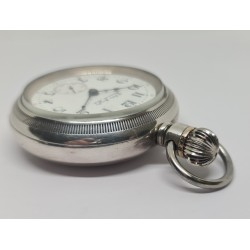 Hapden Watch Co. Huge Silver Pocket Watch - White, 1885