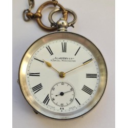 Acme Lever H.Samuel Manchester Silver Pocket Watch - Winding With Key - White, 1895