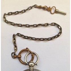 Acme Lever H.Samuel Manchester Silver Pocket Watch - Winding With Key - White, 1895