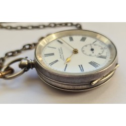 Acme Lever H.Samuel Manchester Silver Pocket Watch - Winding With Key - White, 1895