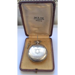 Alphonse Matile Locle Silver Pocket Watch - White, 1875
