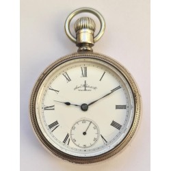 Am. Watch Co. Waltham Railway Pocket Watch - White, 1895