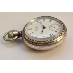 Am. Watch Co. Waltham Railway Pocket Watch - White, 1895