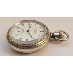 Am. Watch Co. Waltham Railway Pocket Watch - White, 1895