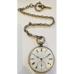 Anonymous Pocket Watch - Winding With Key - White, 1880