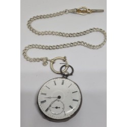 Anonymous Pocket Watch With Chain - White, 1885