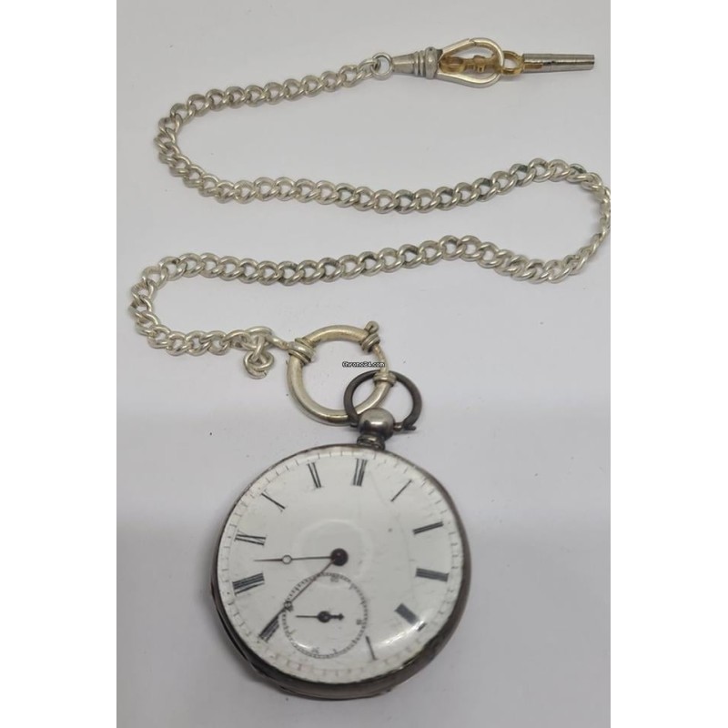 Anonymous Pocket Watch With Chain - White, 1885