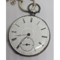 Anonymous Pocket Watch With Chain - White, 1885