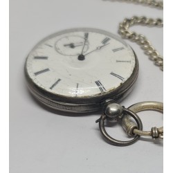 Anonymous Pocket Watch With Chain - White, 1885