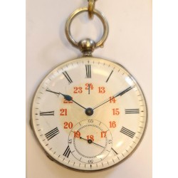 Anonymous Silver Pocket Watch - Winding With Key - White, 1880