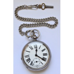 Anonymous Silver Pocket Watch - Winding With Key - White, 1885