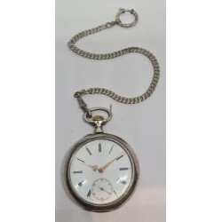 Anonymous Silver Pocket Watch With Chain - White, 1925