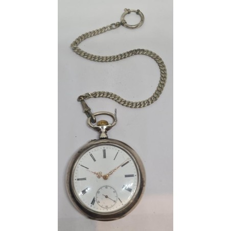 Anonymous Silver Pocket Watch With Chain - White, 1925