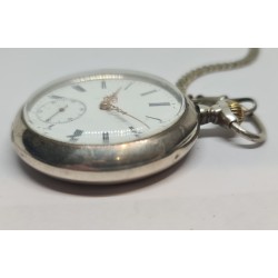 Anonymous Silver Pocket Watch With Chain - White, 1925