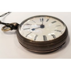 Rare Chinese Duplex Silver Pocket Watch - White, 1860