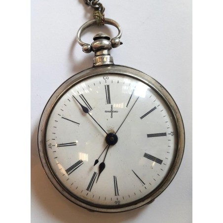 Rare Chinese Duplex Silver Pocket Watch - White, 1860