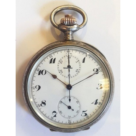 Silver Pocket Chronograph Military WWI - White, 1910