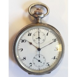 Silver Pocket Chronograph Military WWI - White, 1910