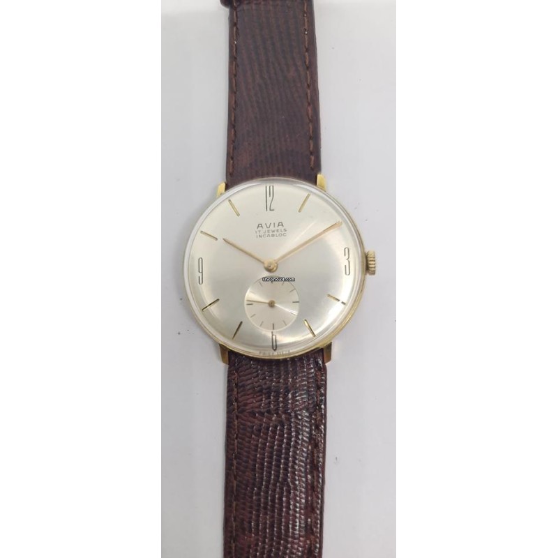 Avia Art Deco Wrist Watch - Silver, 1967