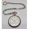 Bjorn Silver Pocket Watch With Chain - White, 1936