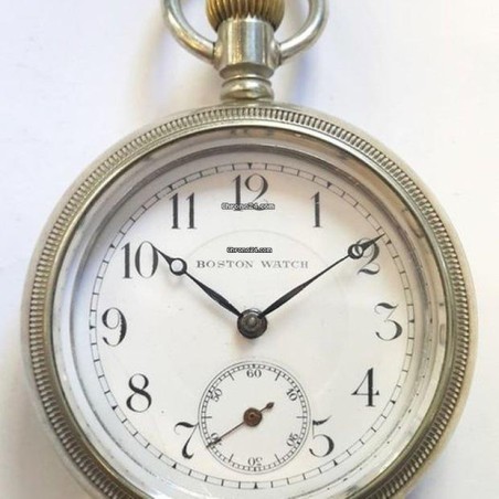 Boston Watch Railway Pocket Watch - White, 1900