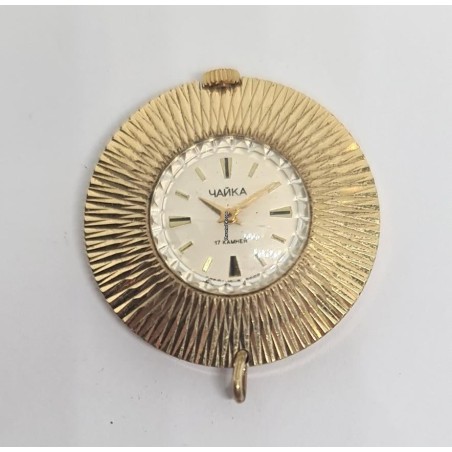 Chaika Gold plated pendant watch - White, 1983
