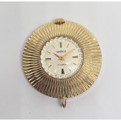 Chaika Gold plated pendant watch - White, 1983