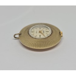 Chaika Gold plated pendant watch - White, 1983