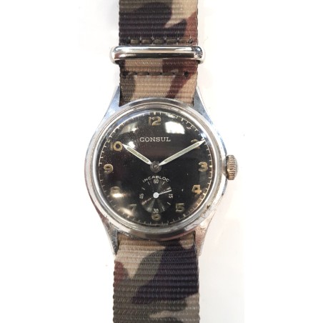 Consul WWII Military Watch - Black, 1940