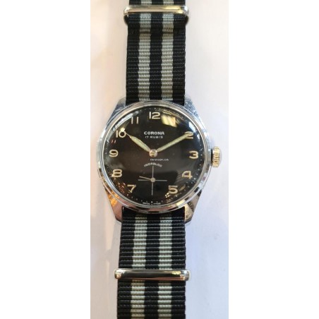 Corona Military Watch - Black, 1977