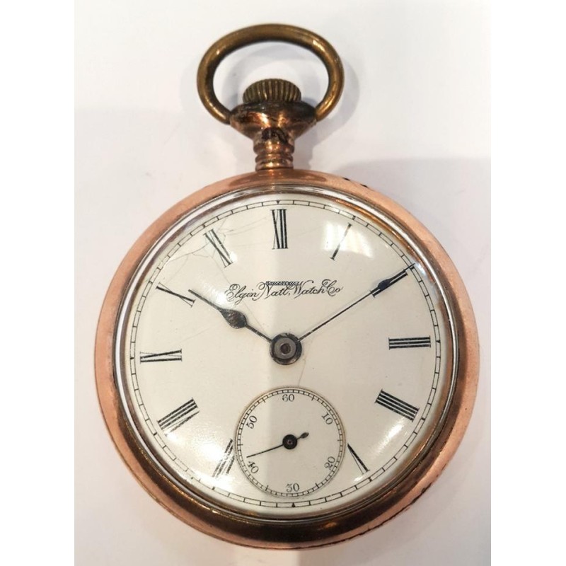 Elgin Natl,Watch Co. Gold Plated Pocket Watch - White, 1900