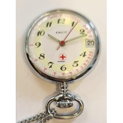 Facit Ladies Pocket Watch With Pulsation Scale - White, 1979