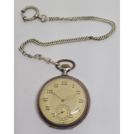 FFBA Silver Pocket Watch With Chain - Yellow, 1923