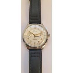 Fleuron WWII Chronograph Wrist Watch With Telemeter Scale - Silver, 1944