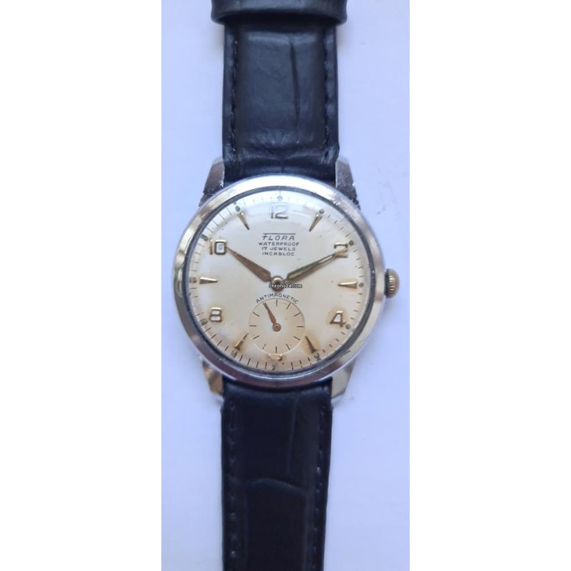 Flora Military Wrist Watch - Silver, 1954