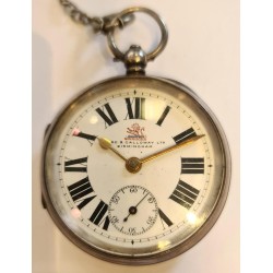 Ford & Galloway LTD,Birmingham English Fusee Silver Pocket Watch - White, 1888