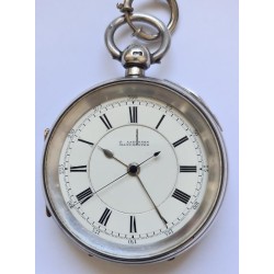 G.Aaronson,Manchester Fusee Silver Pocket Watch With Stop Button,Made For Military Navy - White, 1909