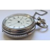G.Aaronson,Manchester Fusee Silver Pocket Watch With Stop Button,Made For Military Navy - White, 1909