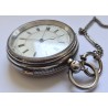 G.Aaronson,Manchester Fusee Silver Pocket Watch With Stop Button,Made For Military Navy - White, 1909