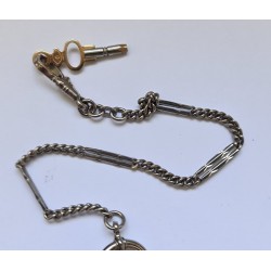 G.Aaronson,Manchester Fusee Silver Pocket Watch With Stop Button,Made For Military Navy - White, 1909