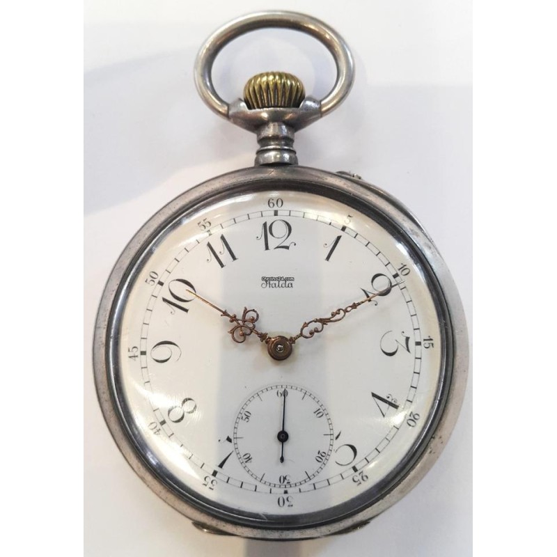 Halda Silver Pocket Watch - White, 1915