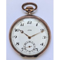 Helima Silver Pocket Watch With Leather Case For Wearing On The Wrist - White, 1939