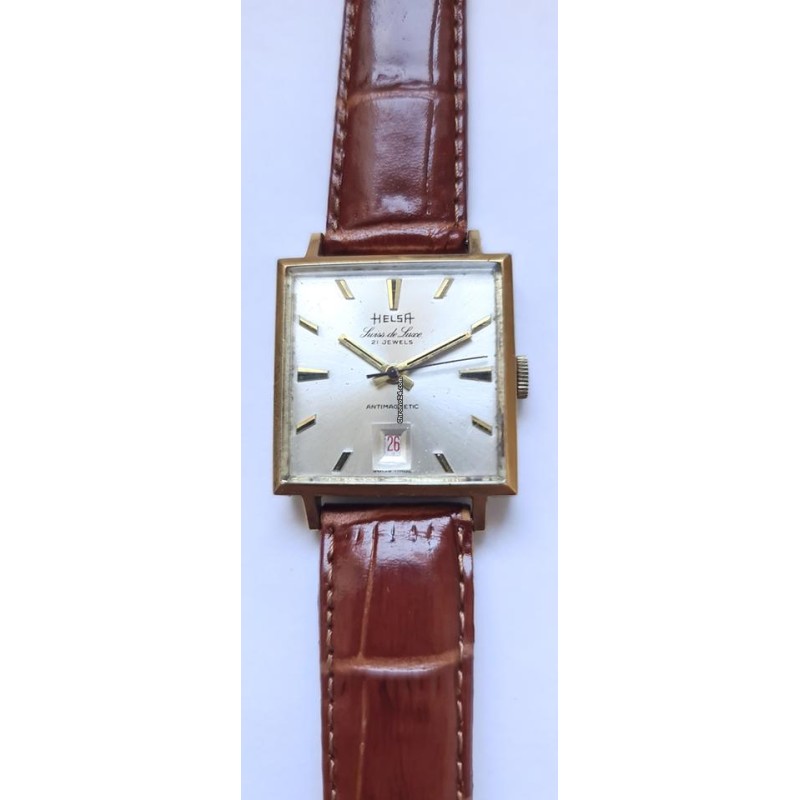 Helsa Suiss de Luxe Wrist Watch - Silver, 1976