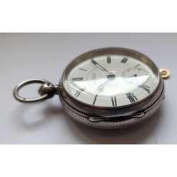 J. G. Graves Sheffield English Silver Pocket Watch - White, 1865
