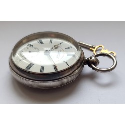 J. G. Graves Sheffield English Silver Pocket Watch - White, 1865