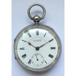 J. G. Graves Sheffield English Silver Pocket Watch - White, 1865