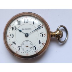 J.A. Schirmer Saginaw.,Mich. ( Hamilton ) Gold Plated Pocket Watch - White, 1909