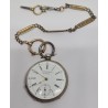J.J.Linqviste,Jonkoping Pocket Watch With Chain - White, 1890