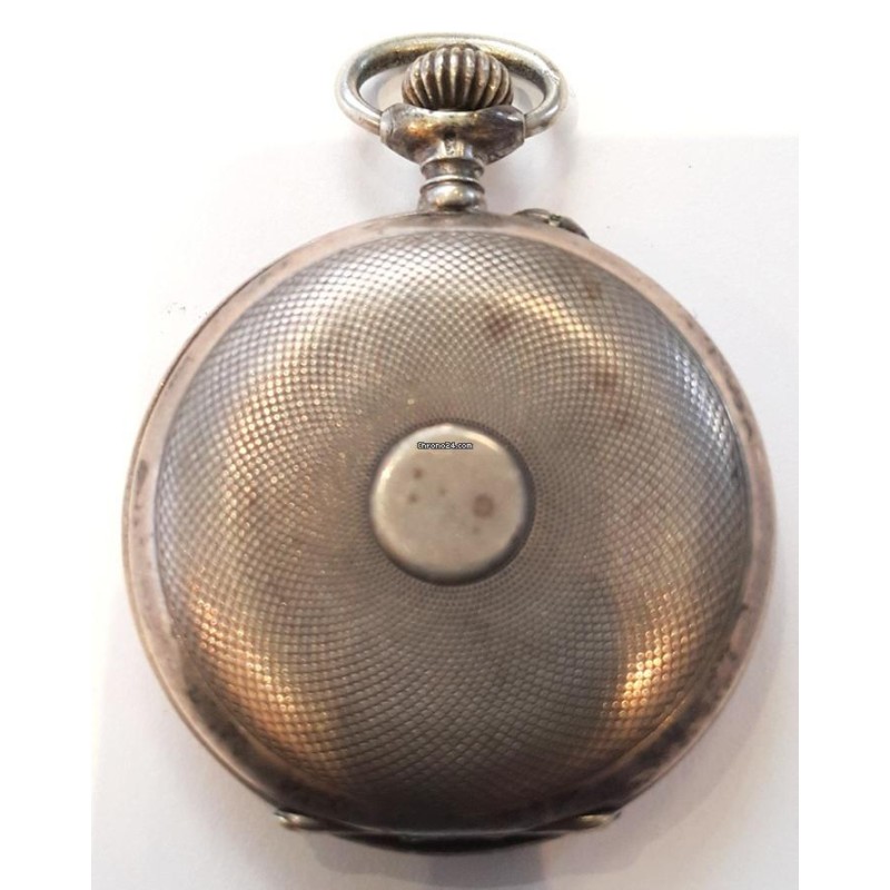 La Regente Ladies Silver Pocket Watch - White, 1900